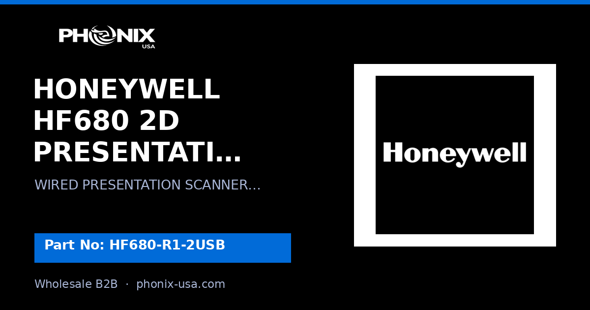 HONEYWELL HF680 2D PRESENTATION SCANNER... | HF680-R1-2USB | Wholesale...